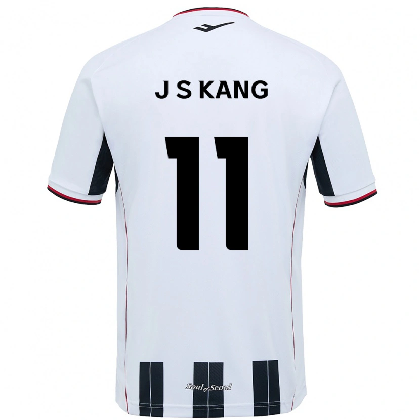 Danxen Bambino Maglia Seong-Jin Kang #11 Bianco Nero Kit Gara Away 2025/26 Maglietta