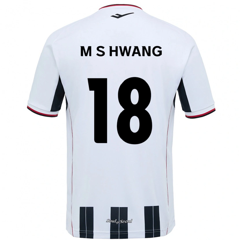 Danxen Bambino Maglia Seong-Min Hwang #18 Bianco Nero Kit Gara Away 2025/26 Maglietta