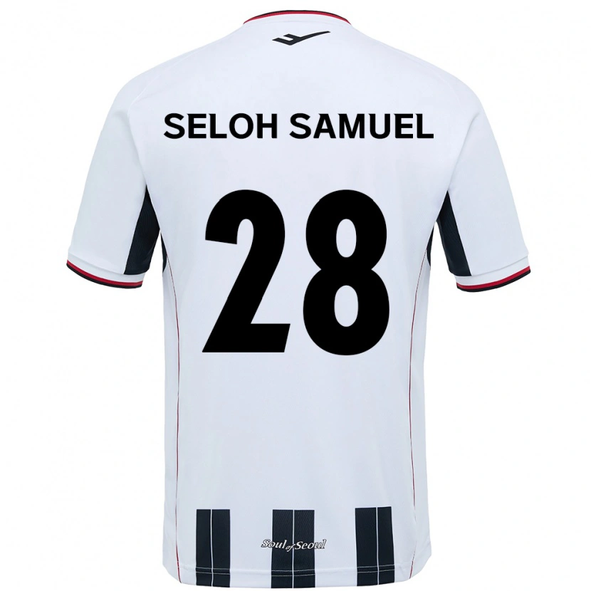 Danxen Bambino Maglia Gbato Seloh Samuel #28 Bianco Nero Kit Gara Away 2025/26 Maglietta