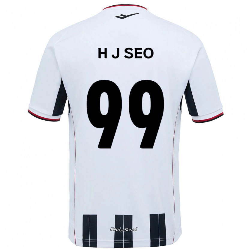 Danxen Bambino Maglia Ju-Hwan Seo #99 Bianco Nero Kit Gara Away 2025/26 Maglietta