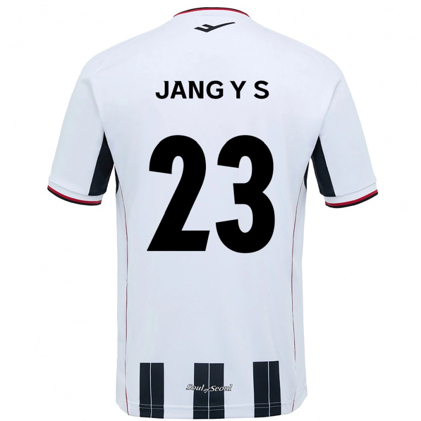 Danxen Bambino Maglia Jang Yoon-Seo #23 Bianco Nero Kit Gara Away 2025/26 Maglietta