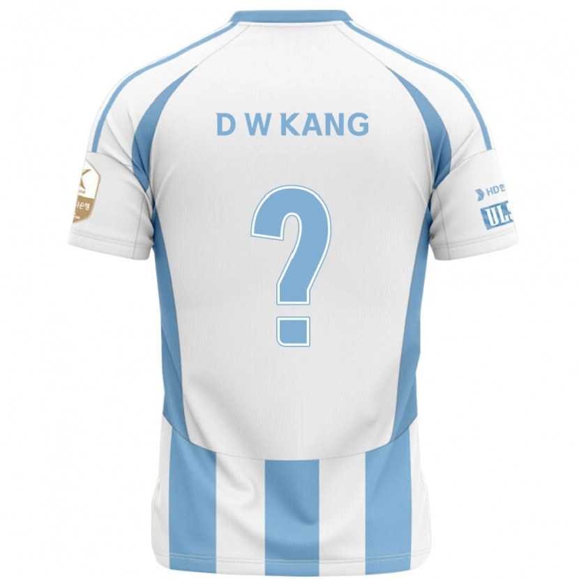 Danxen Bambino Maglia Dong-Woo Kang #0 Bianco Azzurro Cielo Kit Gara Away 2025/26 Maglietta