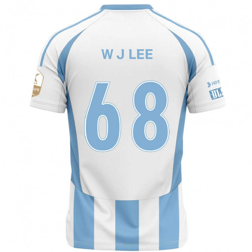 Danxen Bambino Maglia Jae-Wook Lee #68 Bianco Azzurro Cielo Kit Gara Away 2025/26 Maglietta
