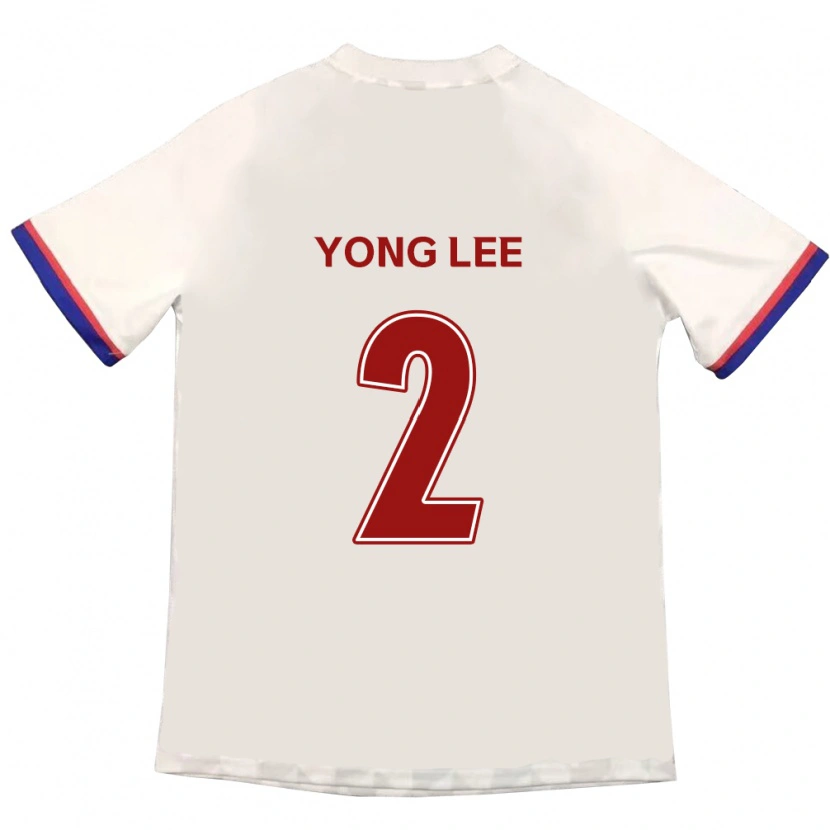 Danxen Bambino Maglia Yong Lee #2 Bianco Sporco Rosso Kit Gara Away 2025/26 Maglietta