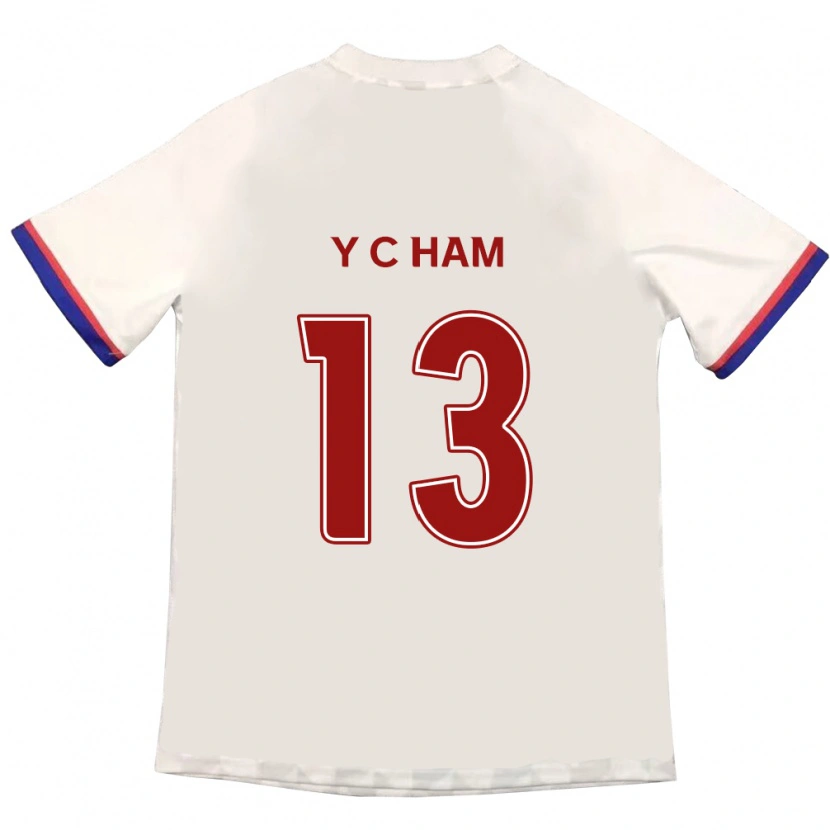 Danxen Bambino Maglia Young-Chan Ham #13 Bianco Sporco Rosso Kit Gara Away 2025/26 Maglietta