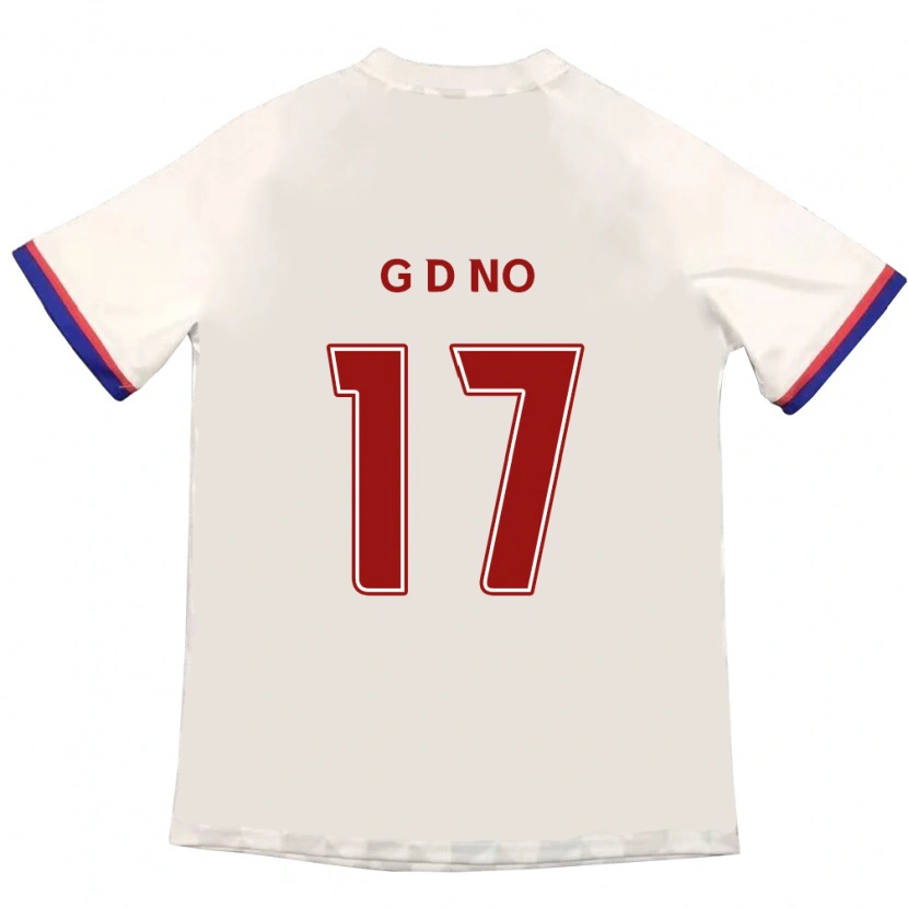 Danxen Bambino Maglia Dong-Geon No #17 Bianco Sporco Rosso Kit Gara Away 2025/26 Maglietta