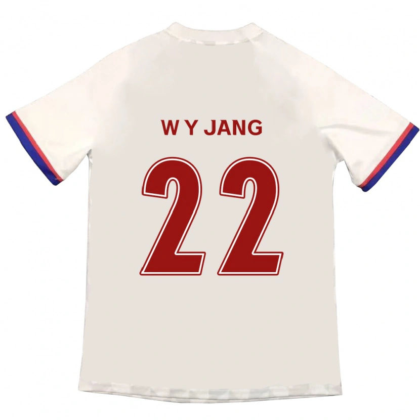 Danxen Bambino Maglia Young-Woo Jang #22 Bianco Sporco Rosso Kit Gara Away 2025/26 Maglietta