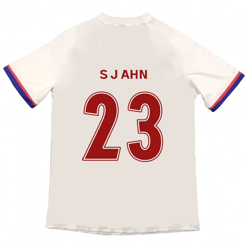 Danxen Bambino Maglia Jun-Su Ahn #23 Bianco Sporco Rosso Kit Gara Away 2025/26 Maglietta