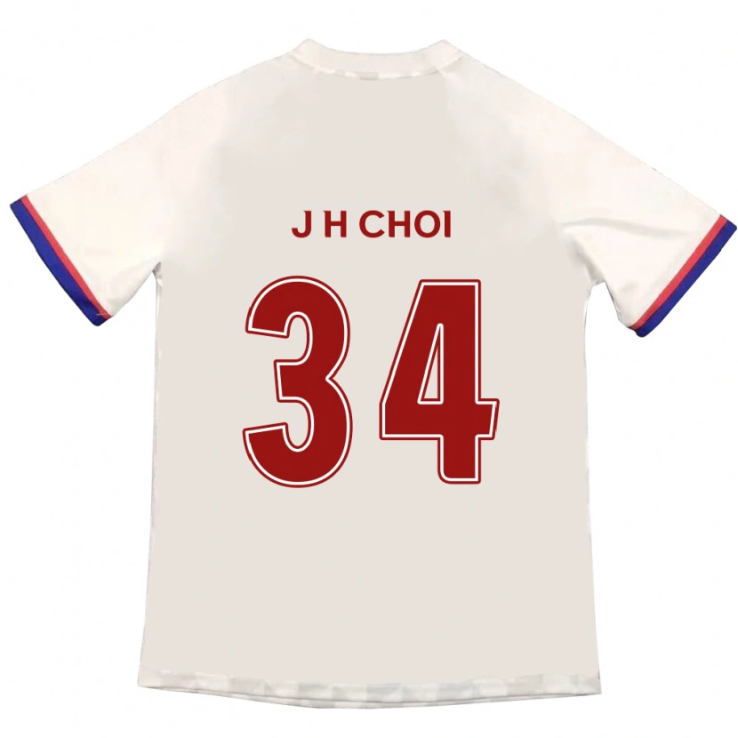 Danxen Bambino Maglia Jin-Hyeok Choi #34 Bianco Sporco Rosso Kit Gara Away 2025/26 Maglietta