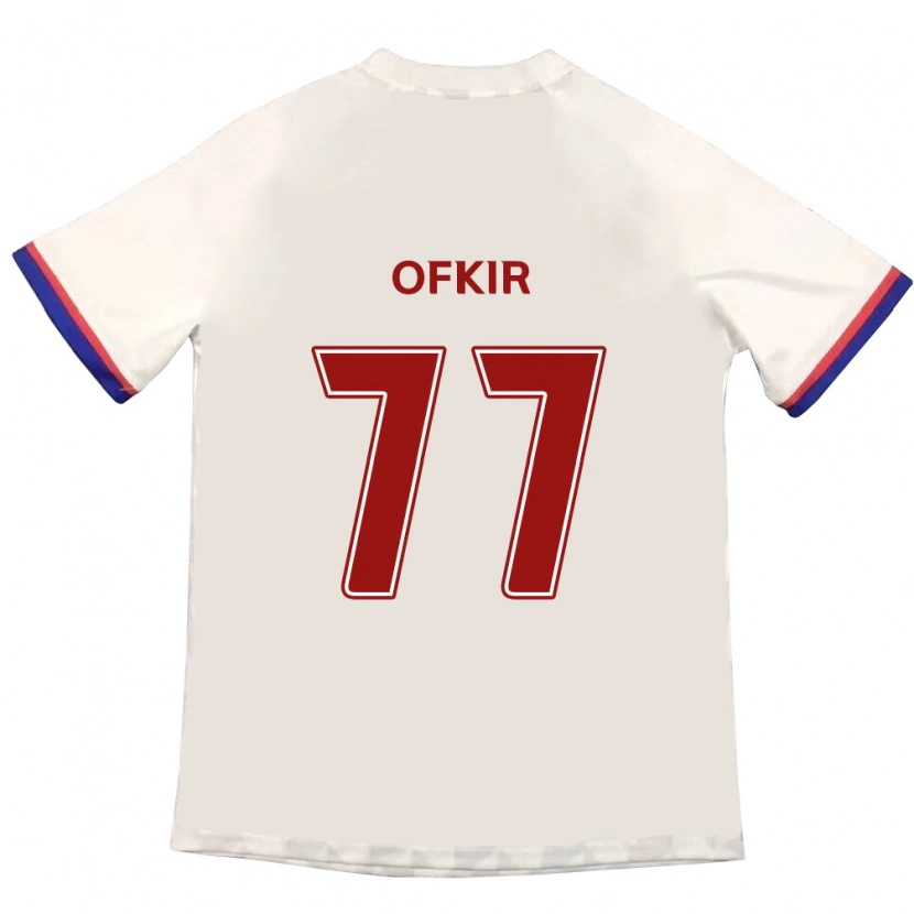 Danxen Bambino Maglia Mohamed Ofkir #77 Bianco Sporco Rosso Kit Gara Away 2025/26 Maglietta