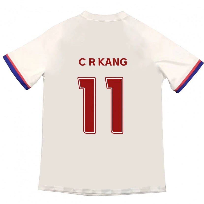 Danxen Bambino Maglia Kang Chae-Rim #11 Bianco Sporco Rosso Kit Gara Away 2025/26 Maglietta