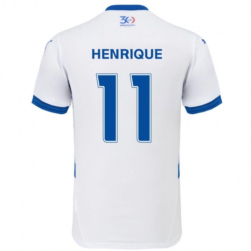Danxen Bambino Maglia Paulo Henrique #11 Bianco Blu Royal Kit Gara Away 2025/26 Maglietta