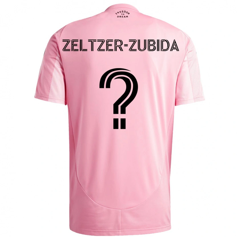 Danxen Uomo Maglia Idoh Zeltzer-Zubida #0 Rosa Nero Kit Gara Home 2025/26 Maglietta