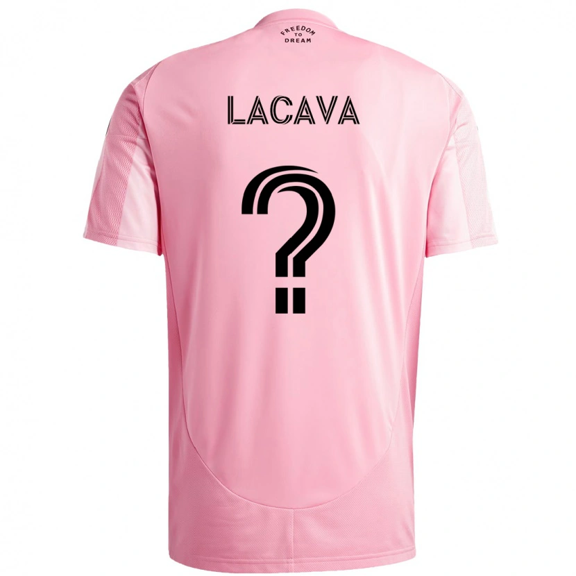 Danxen Uomo Maglia Jake Lacava #0 Rosa Nero Kit Gara Home 2025/26 Maglietta