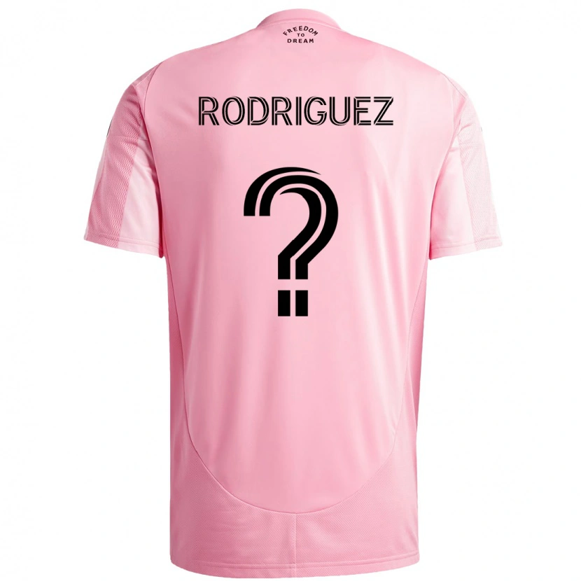 Danxen Uomo Maglia Emerson Rodríguez #0 Rosa Nero Kit Gara Home 2025/26 Maglietta