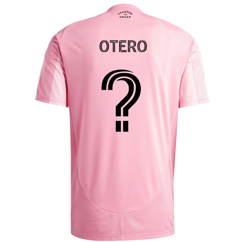 Danxen Uomo Maglia Sebastián Otero #0 Rosa Nero Kit Gara Home 2025/26 Maglietta