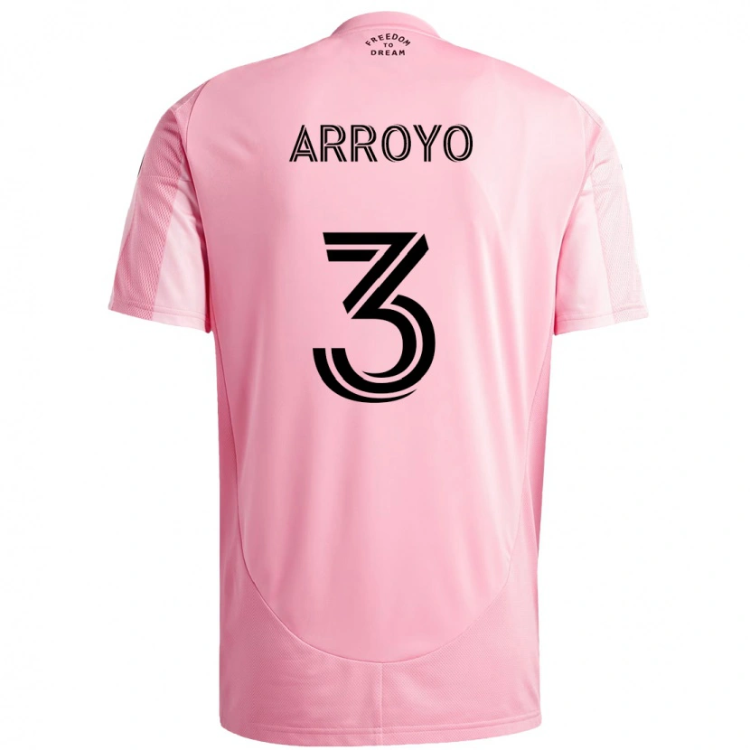 Danxen Uomo Maglia Dixon Arroyo #3 Rosa Nero Kit Gara Home 2025/26 Maglietta
