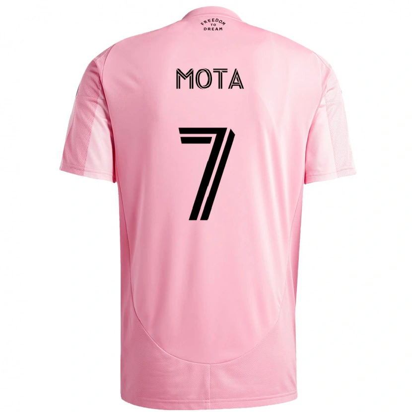 Danxen Uomo Maglia Jean Mota #7 Rosa Nero Kit Gara Home 2025/26 Maglietta