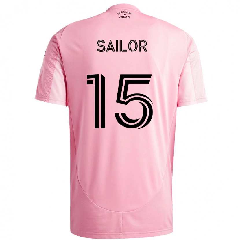 Danxen Uomo Maglia Ryan Sailor #15 Rosa Nero Kit Gara Home 2025/26 Maglietta