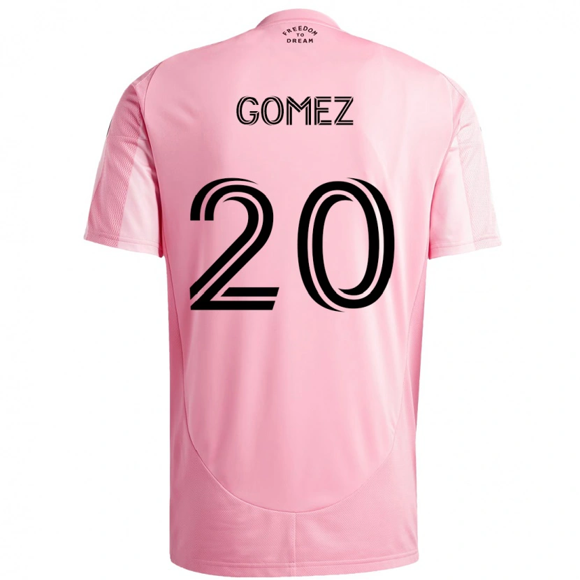 Danxen Uomo Maglia Diego Gómez #20 Rosa Nero Kit Gara Home 2025/26 Maglietta