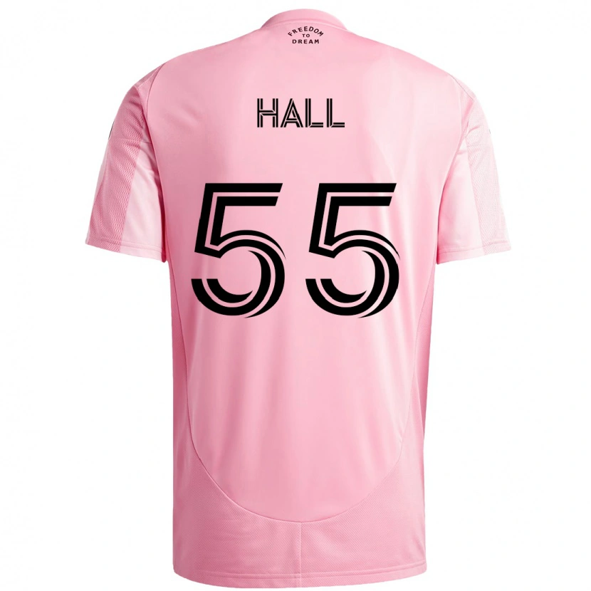 Danxen Uomo Maglia Tyler Hall #55 Rosa Nero Kit Gara Home 2025/26 Maglietta
