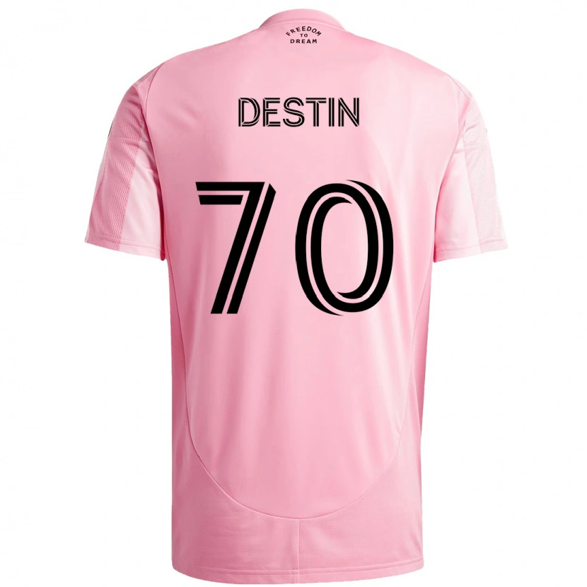 Danxen Uomo Maglia Bryan Destin #70 Rosa Nero Kit Gara Home 2025/26 Maglietta