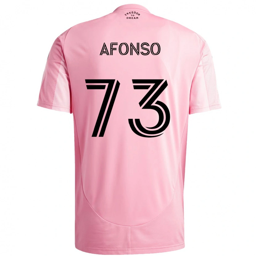 Danxen Uomo Maglia Leo Afonso #73 Rosa Nero Kit Gara Home 2025/26 Maglietta