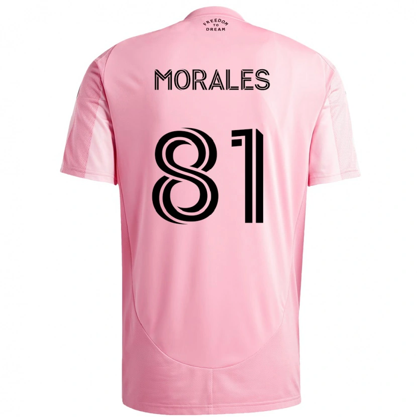 Danxen Uomo Maglia Santiago Morales #81 Rosa Nero Kit Gara Home 2025/26 Maglietta