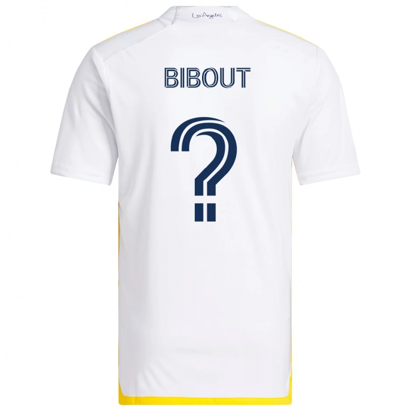 Danxen Uomo Maglia Aaron Bibout #0 Bianco Giallo Kit Gara Home 2025/26 Maglietta