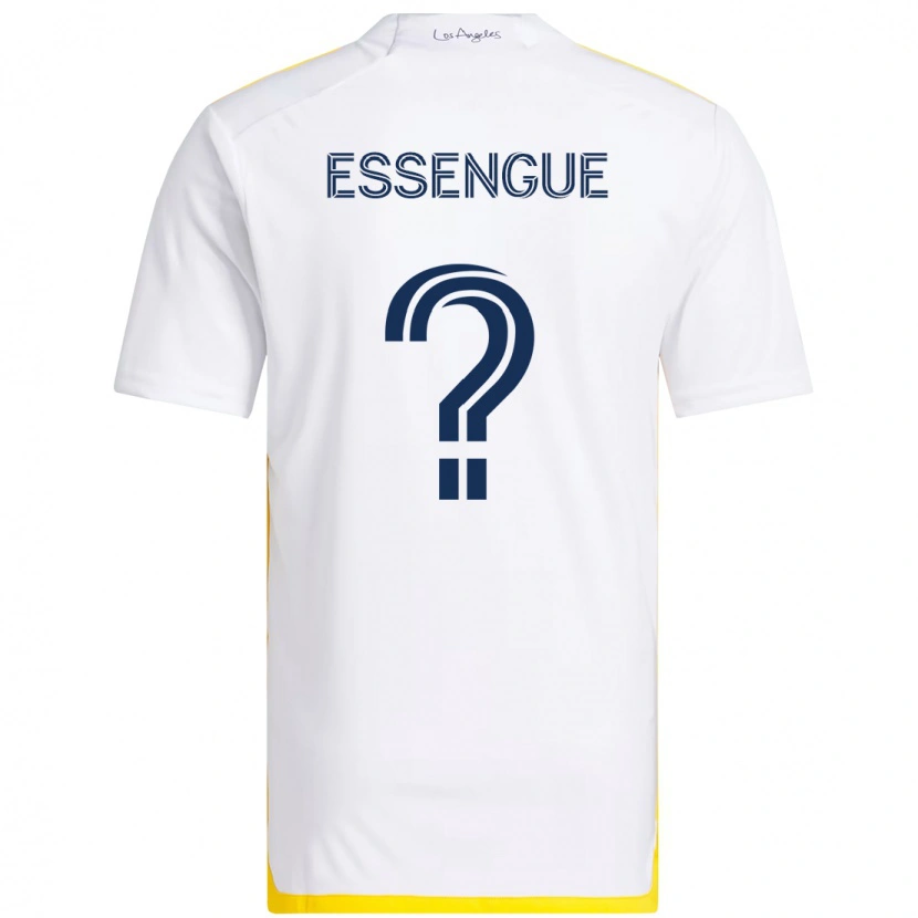 Danxen Uomo Maglia Ascel Essengue #0 Bianco Giallo Kit Gara Home 2025/26 Maglietta