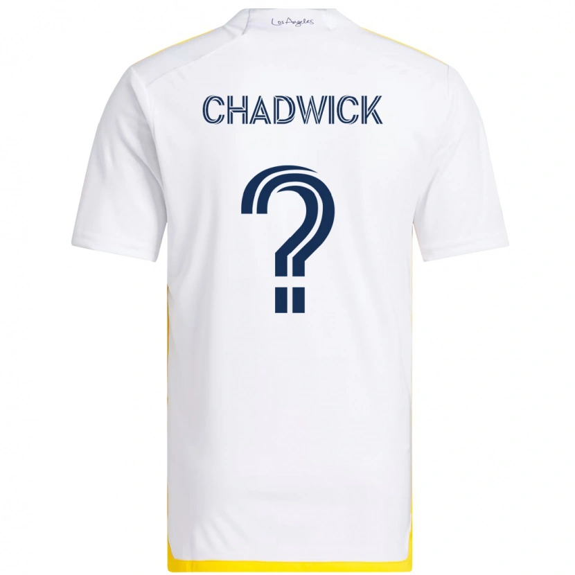 Danxen Uomo Maglia Edward Chadwick #0 Bianco Giallo Kit Gara Home 2025/26 Maglietta