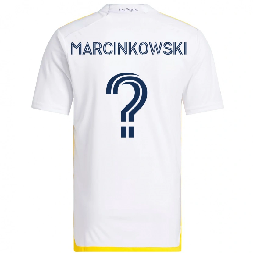 Danxen Uomo Maglia Jt Marcinkowski #0 Bianco Giallo Kit Gara Home 2025/26 Maglietta
