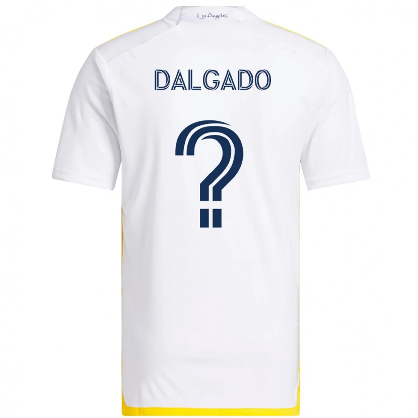 Danxen Uomo Maglia Riley Dalgado #0 Bianco Giallo Kit Gara Home 2025/26 Maglietta