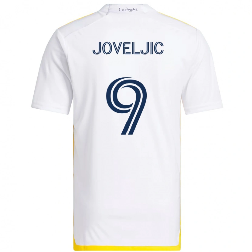Danxen Uomo Maglia Dejan Joveljic #9 Bianco Giallo Kit Gara Home 2025/26 Maglietta