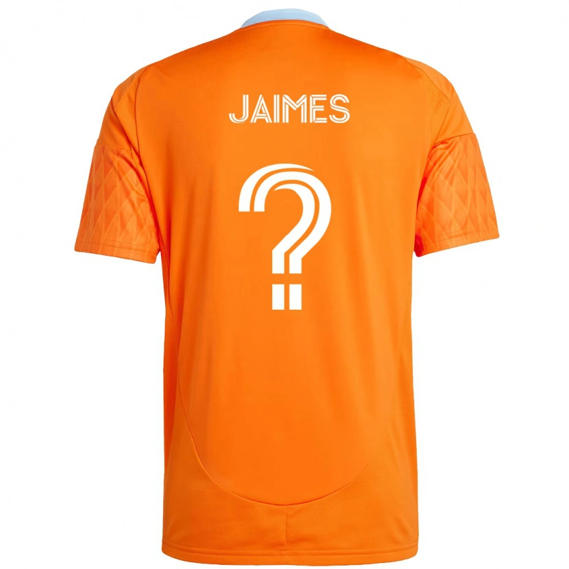 Danxen Uomo Maglia Angel Jaimes #0 Arancione Bianco Kit Gara Home 2025/26 Maglietta