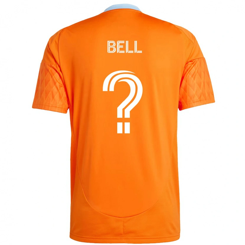 Danxen Uomo Maglia Jahmani Bell #0 Arancione Bianco Kit Gara Home 2025/26 Maglietta