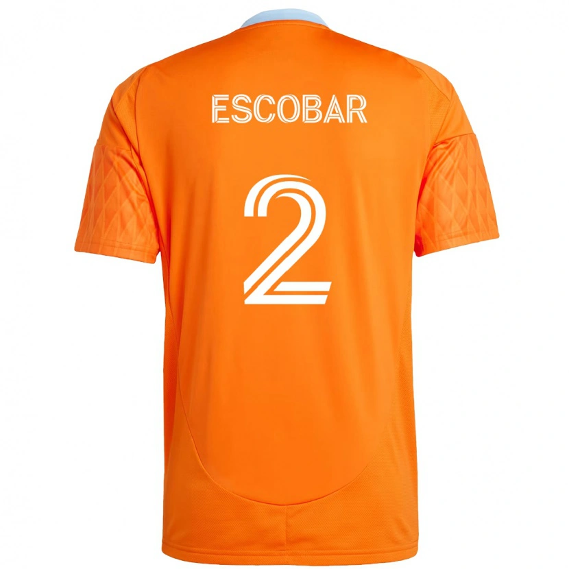 Danxen Uomo Maglia Franco Escobar #2 Arancione Bianco Kit Gara Home 2025/26 Maglietta