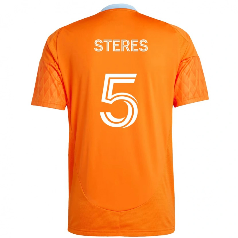 Danxen Uomo Maglia Daniel Steres #5 Arancione Bianco Kit Gara Home 2025/26 Maglietta