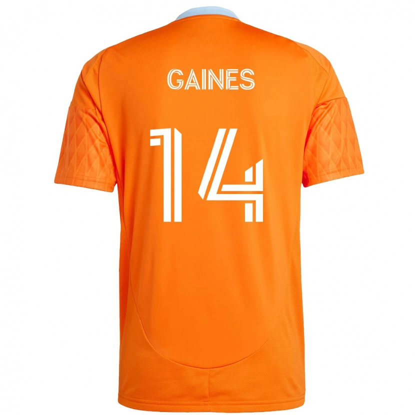 Danxen Uomo Maglia Mckinze Gaines #14 Arancione Bianco Kit Gara Home 2025/26 Maglietta