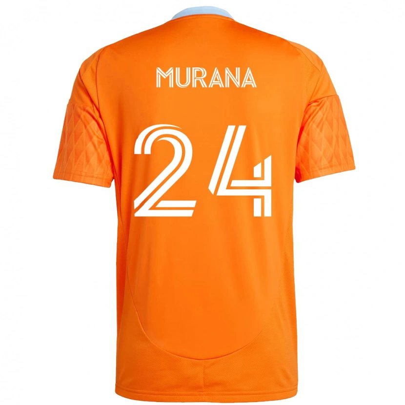 Danxen Uomo Maglia Mujeeb Murana #24 Arancione Bianco Kit Gara Home 2025/26 Maglietta