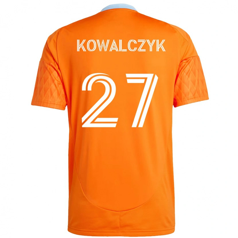 Danxen Uomo Maglia Sebastian Kowalczyk #27 Arancione Bianco Kit Gara Home 2025/26 Maglietta