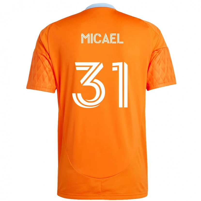 Danxen Uomo Maglia Micael #31 Arancione Bianco Kit Gara Home 2025/26 Maglietta
