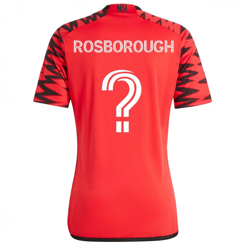 Danxen Uomo Maglia Tanner Rosborough #0 Rosso Nero Kit Gara Home 2025/26 Maglietta