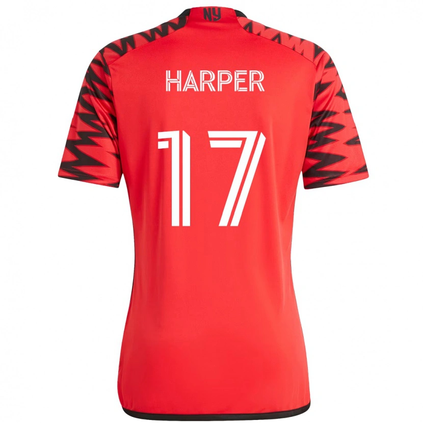 Danxen Uomo Maglia Cameron Harper #17 Rosso Nero Kit Gara Home 2025/26 Maglietta