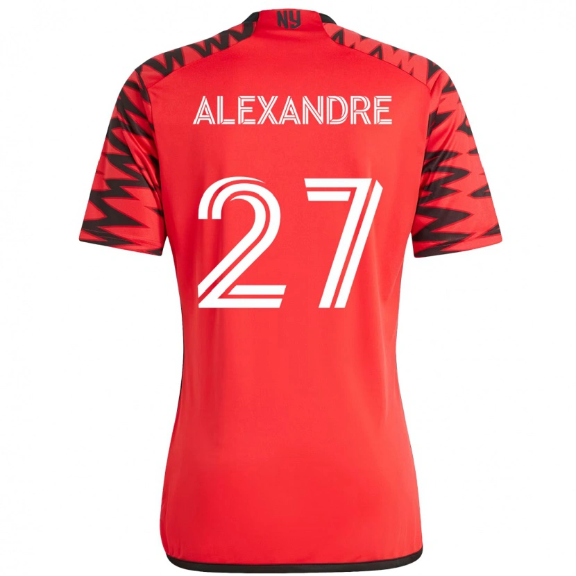 Danxen Uomo Maglia Davi Alexandre #27 Rosso Nero Kit Gara Home 2025/26 Maglietta