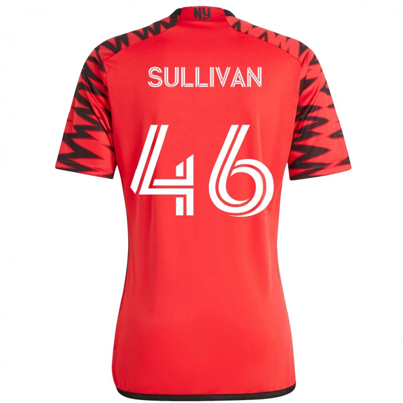 Danxen Uomo Maglia Dylan Sullivan #46 Rosso Nero Kit Gara Home 2025/26 Maglietta