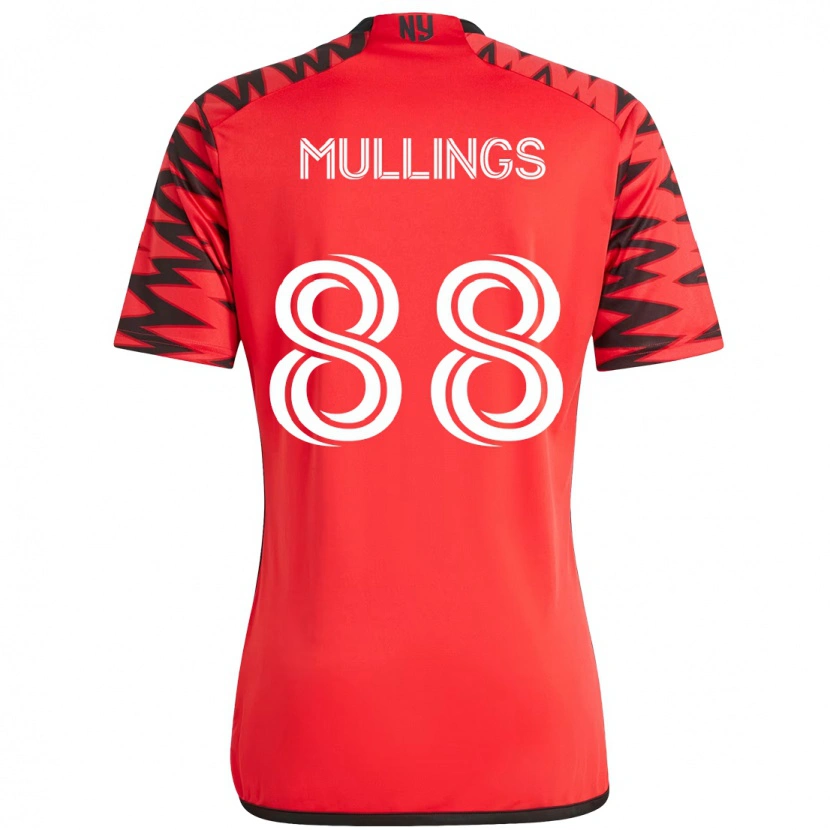 Danxen Uomo Maglia O'vonte Mullings #88 Rosso Nero Kit Gara Home 2025/26 Maglietta