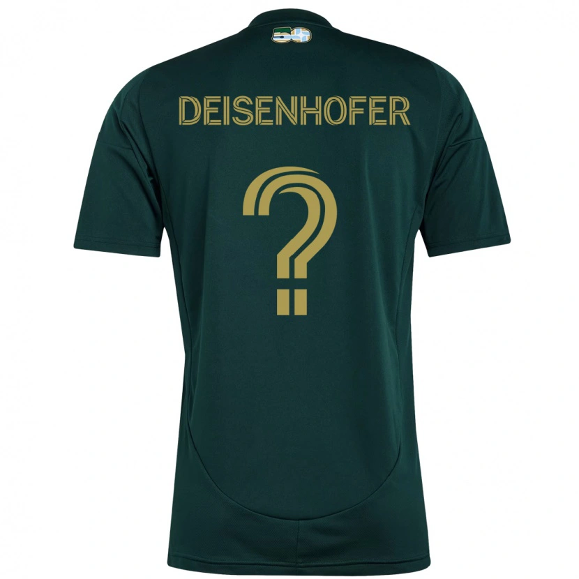 Danxen Uomo Maglia Maximilian Deisenhofer #0 Nero Marrone Kit Gara Home 2025/26 Maglietta
