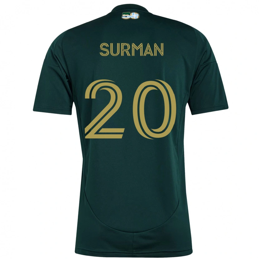 Danxen Uomo Maglia Finn Surman #20 Nero Marrone Kit Gara Home 2025/26 Maglietta
