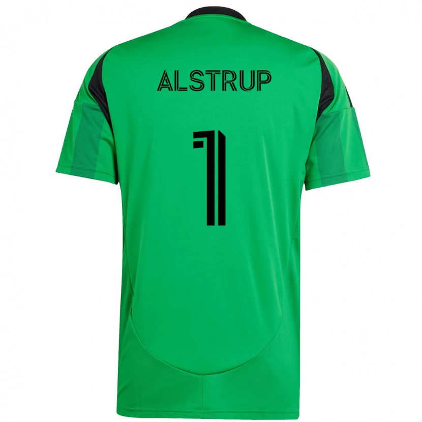 Danxen Uomo Maglia Marcus Alstrup #1 Verde Nero Kit Gara Home 2025/26 Maglietta